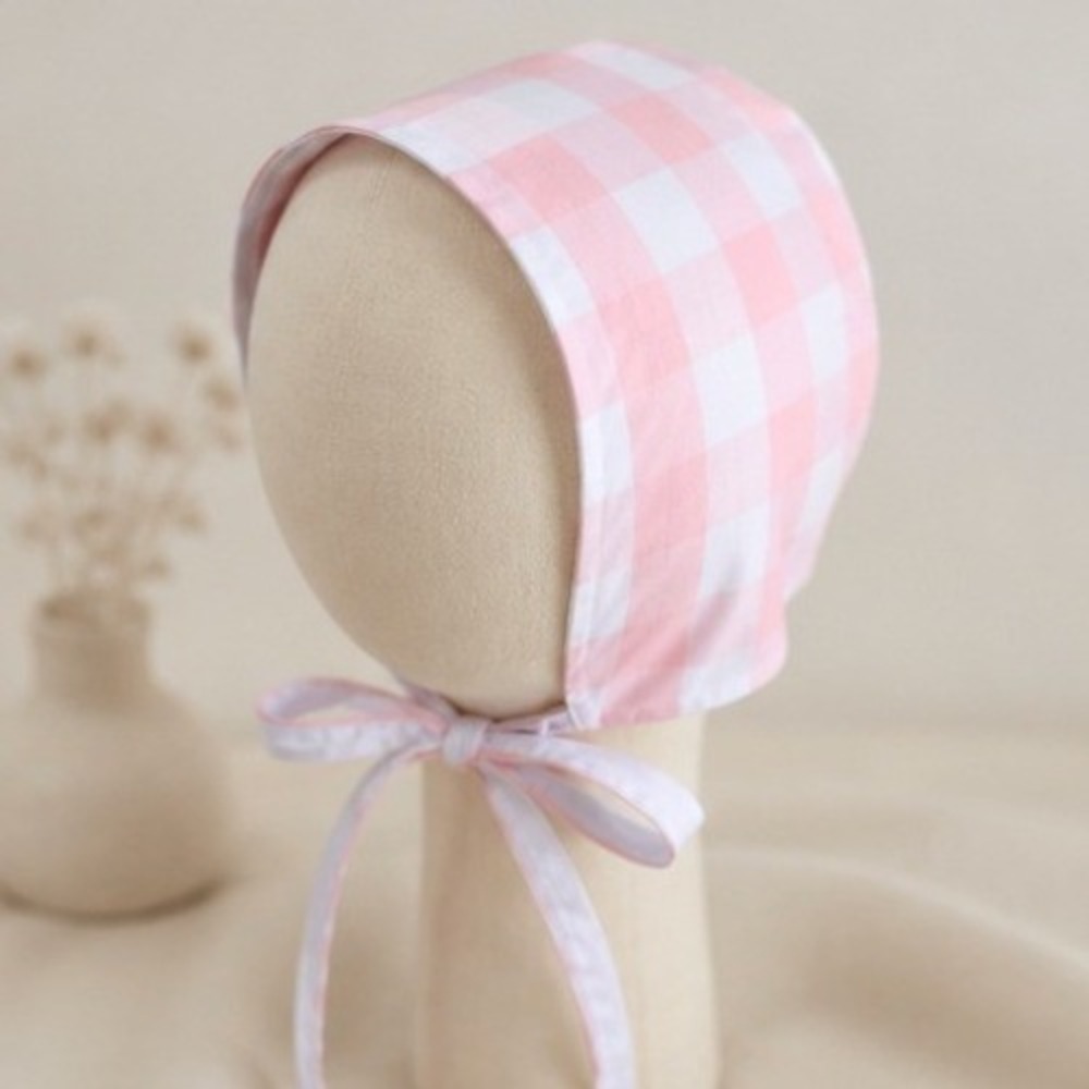 The Beaufort Bonnet Company Pink Gingham Sun Bonnet Hat Girls 2T Prairie Crunchy